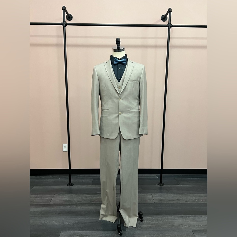Gray Ultra Slim Suit Pants